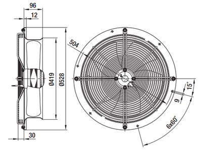 Вентилятор осевой W4E400-CP02-71
