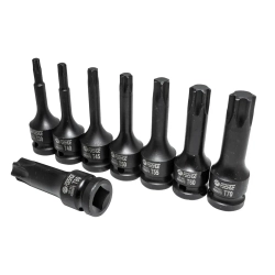 Набор головок-бит TORX ударных 8пр. 1/2''(T30, Т40, Т45, Т50, Т55, Т60, Т70, 80), в кейсе Forsage F-4088MPB