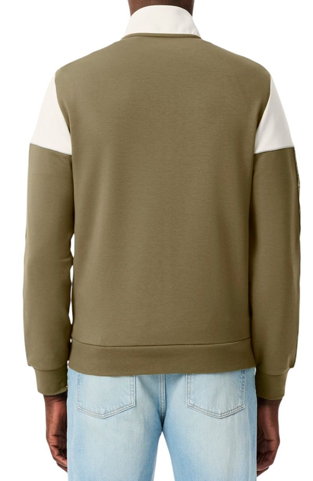 Куртка теннисная Lacoste Zipped Colour-Block - khaki green/white