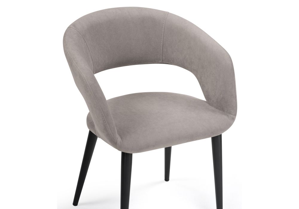 Стул на металлокаркасе Торган катания смок / черный матовый