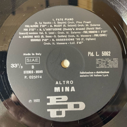 Винтажная виниловая пластинка LP Mina 1 + 1, Altro, Dalla Bussola (Италия 1972)