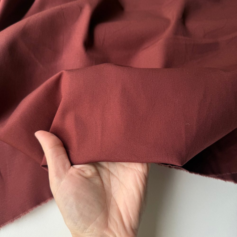 Джинса хлопковая (плотность 195 гр/м2) Красное дерево