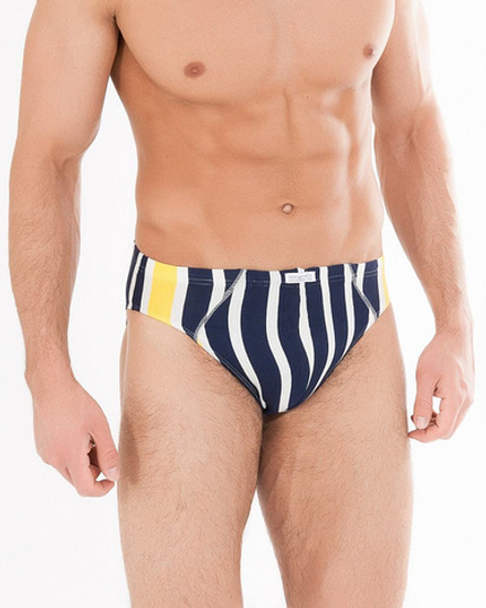 411168 ТРУСЫ МУЖСКИЕ полоска на сером (82-92)