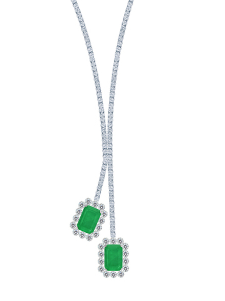 Колье Florence изумруд