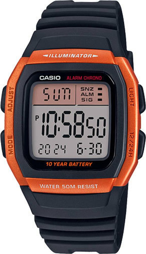 Японские наручные часы Casio Collection W-96H-4A2VEF с хронографом