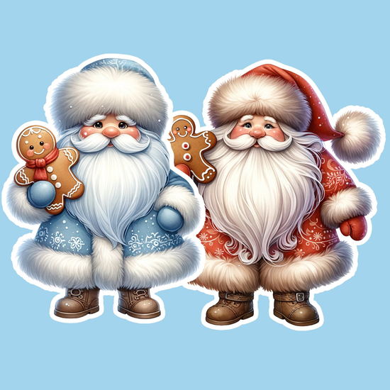 Новогодний пряник топпер с дедом морозом