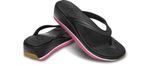 Сандалии Women’s Crocs Retro Flip Wedge Black / Fuchsia