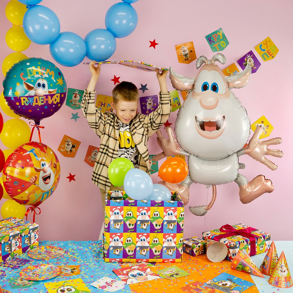 Шар (18''/46 см) Круг, Буба, Ты Супер, 1 шт. в уп.