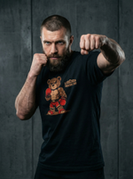 Футболка спортивная хлопковая мужская черная LEGENDA Плюшевая сила