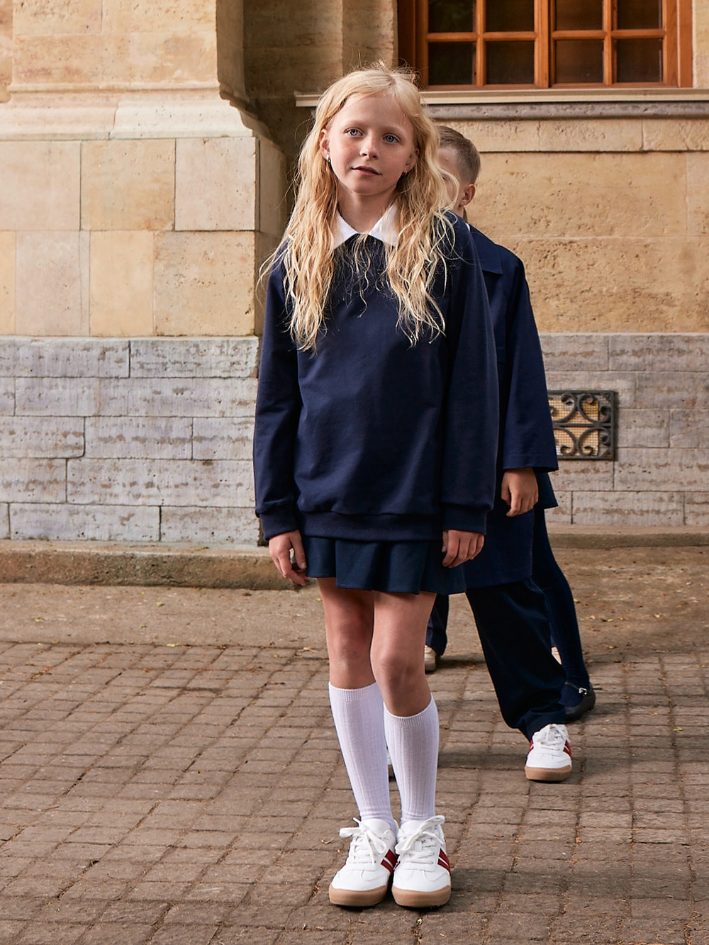 Свитшот оверсайз Mjölk School Blue