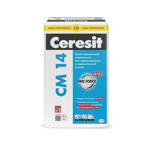 Клей для плитки Ceresit CM 14 (С1Т/C2T) 25кг