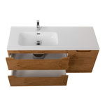 Подвесная тумба с раковиной BelBagno ETNA 120 Rovere Nature левая, ETNA-1200-2C-1A-SO-RN-L + BB1200ETL-L