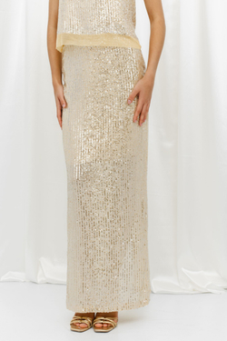 Юбка из пайеток макси