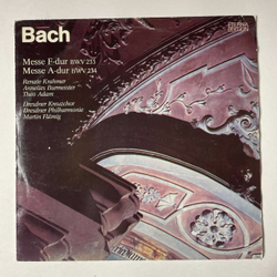 Винтажная виниловая пластинка LP Bach И. С. Бах, Renate Krahmer, Annelies Burmeister, Theo Adam, Dresdner Philharmonie, Martin Fl mig Messe F dur BWV 233, 234 (ГДР 1974)