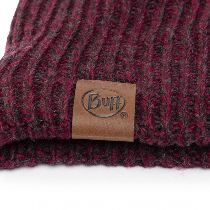 Шапка вязаная с флисом Buff Hat Knitted Polar Lyne Maroon Фото 2