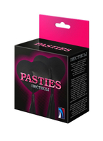 Черные полиуретановые пэстисы-сердечки с кисточками (Цвет: черный)