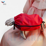 Чехол с открытой кистью на аппарат Илизарова. Ткань Сорочка. Цвет изделия - красный, молния черная. Размер PPO-9