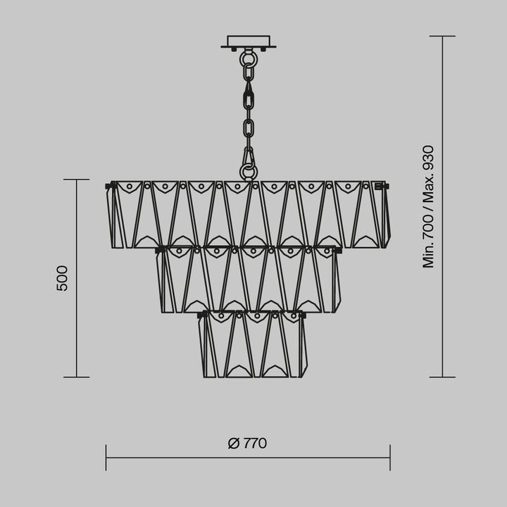Подвесная люстра Maytoni Puntes MOD043PL-18CH