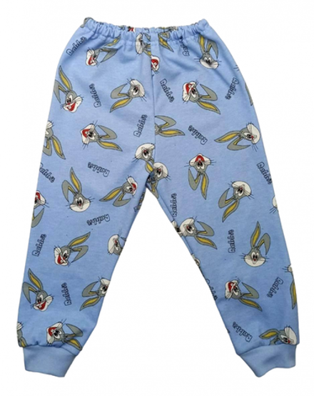 Пижамные штаны 610/50 зайчики на голубом
