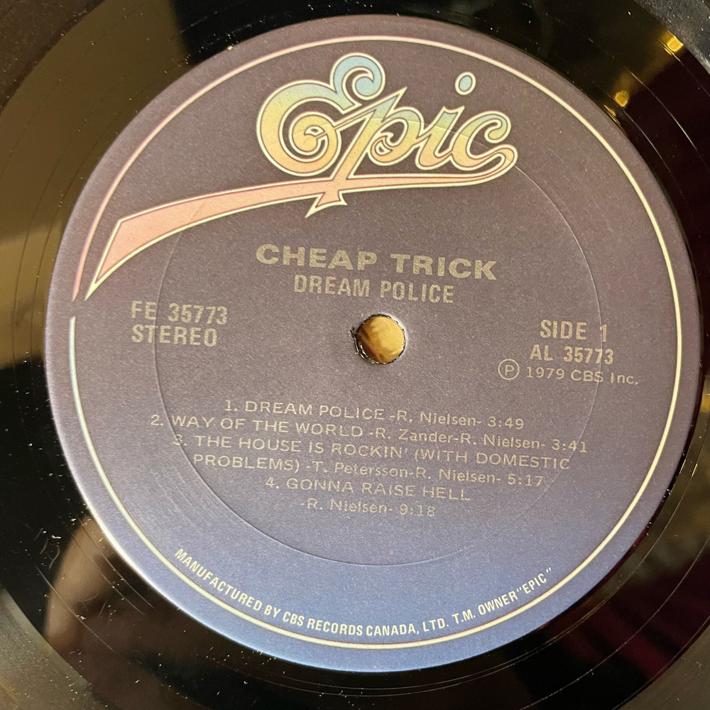 Винтажная виниловая пластинка LP Cheap Trick Dream Police (Канада 1979)