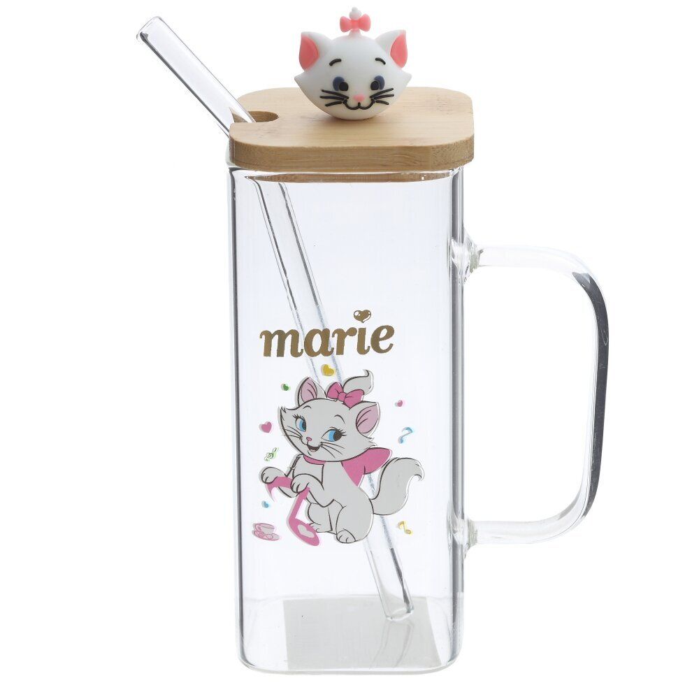 GAEM Кружка с крышкой и трубочкой, 350 мл, L10 W6 H17,5 см, 4в.