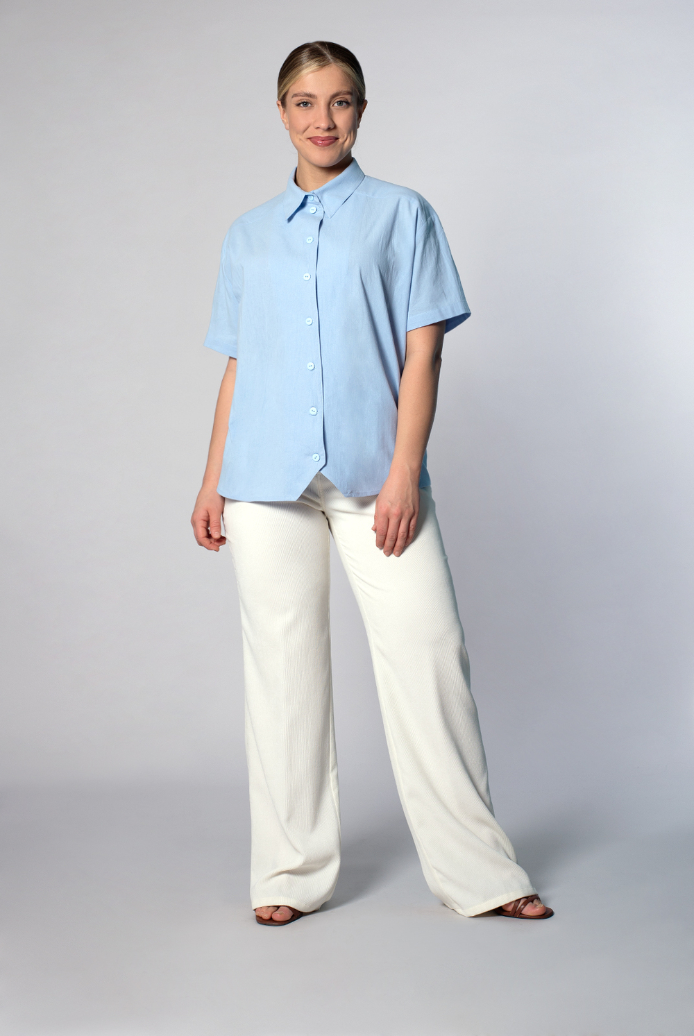 Блузка женская 4287АП, голубой #467Гол094287АП