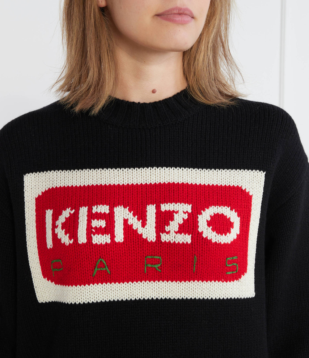 Хлопковый свитер Kenzo - черный(FD62PU4313LA)