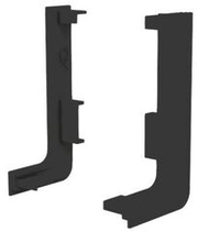 Заглушка контурная правая для горизонт. L-образного профиля Gola-X, черный, AQ