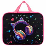 Папка на молнии с ручками BRAUBERG А4, 1 отделение, полиэстер, 80 мм, "Headphones", 273302