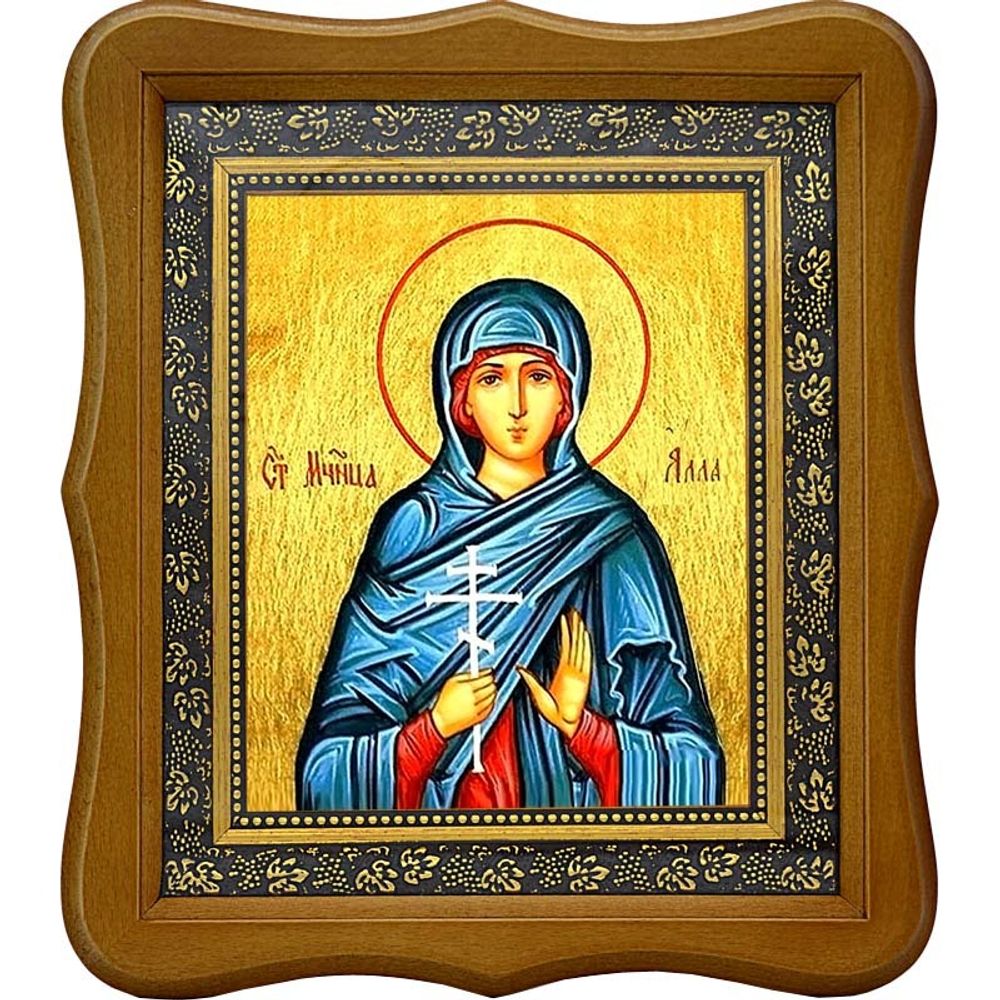 Алла Готфская Святая мученица. Икона на холсте.
