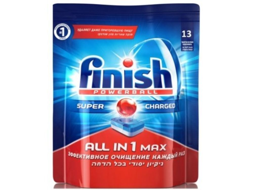 Таблетки для посудомоечных машин Finish All in 1 Max (13 шт.)