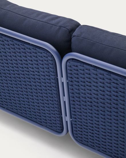 Уличный 3-местный диван Sedalis из алюминия и синей веревки 210 см La Forma Испания 