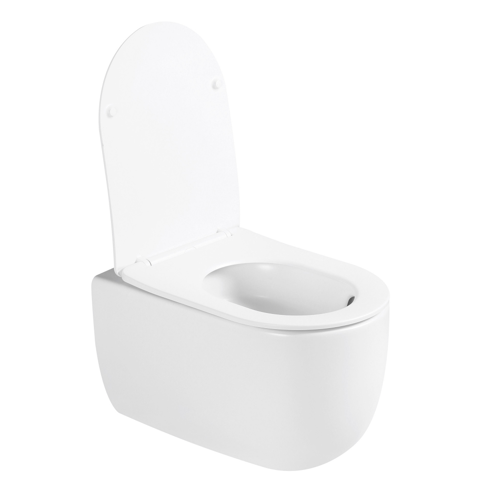 Унитаз ABBER Bequem AC1104TMW подвесной белый матовый, безободковый, смыв торнадо