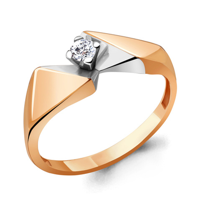 963097к Кольцо из Золота с бриллиантом из коллекции "Origami"