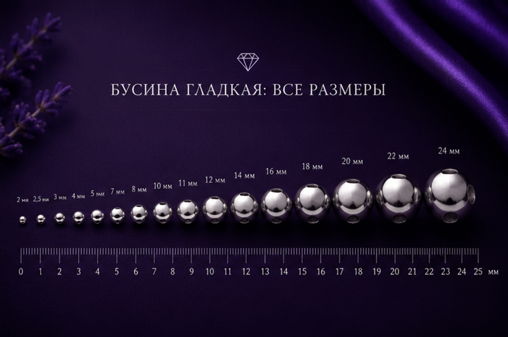 Бусина Шар гладкий 4,0 мм