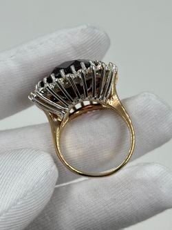 Кольцо с фиолетовым кристаллом