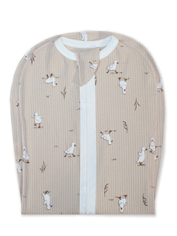 Пеленальный кокон Утята РУБЧИК Светлый кофе RinaAmari