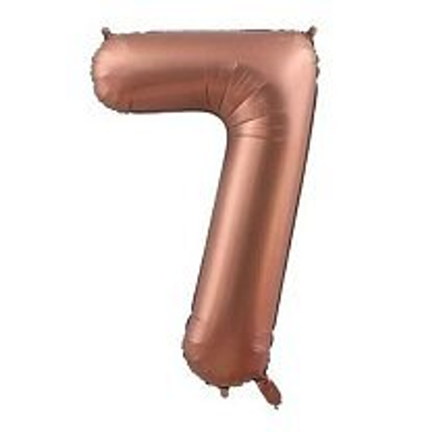 К Шар ЦИФРА 7 40" шоколад / chocolate / 102 см (БГ-60)