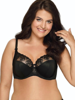Бюстгальтер на косточках с нежными кружевными элементами (Размер: 80D) (Цвет: черный)