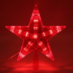 Фигура светодиодная ЗВЕЗДА ДЛЯ ЁЛКИ 31 лампа LED, 22 см, Красный