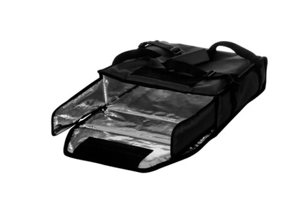 Термосумка 350х350х100 фольгированная черная с вентиляцией