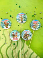 Леденец с фотопечатью на палочке (23 февраля)