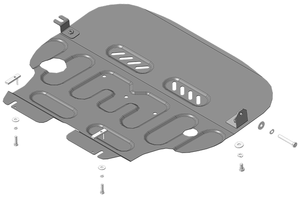 Защита картера двигателя, КПП. 2 мм, Сталь. для Mini Cooper 2007-2014, Motodor.77001