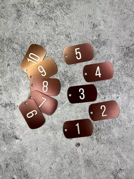 Номерки на ключи металлические