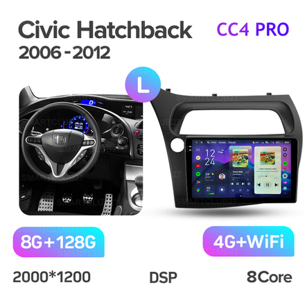 Teyes CC4 Pro 9" для Honda Civic Hatchback 2006-2012