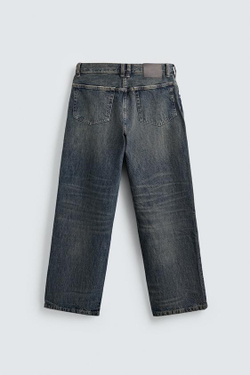 ZARA ДЖИНСЫ RELAXED FIT, ЧЕРНИЛЬНО-СИНИЙ