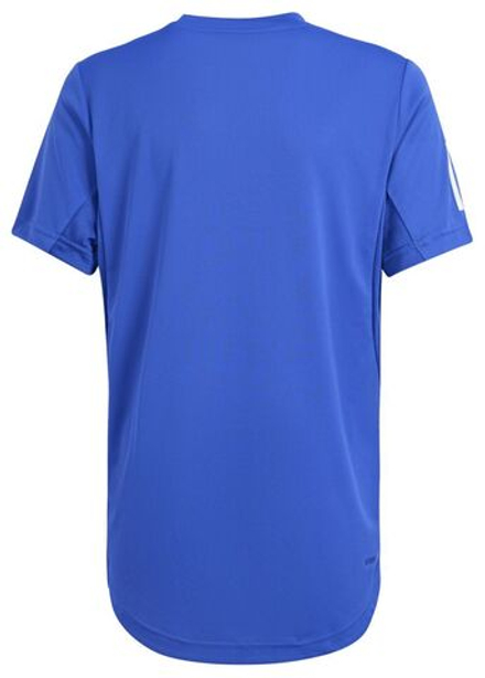 Футболка для мальчика теннисная Adidas B Club 3 Stripes Tennis Shirt - полупрозрачный синий