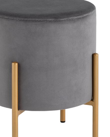 Пуф Кейси велюр серый