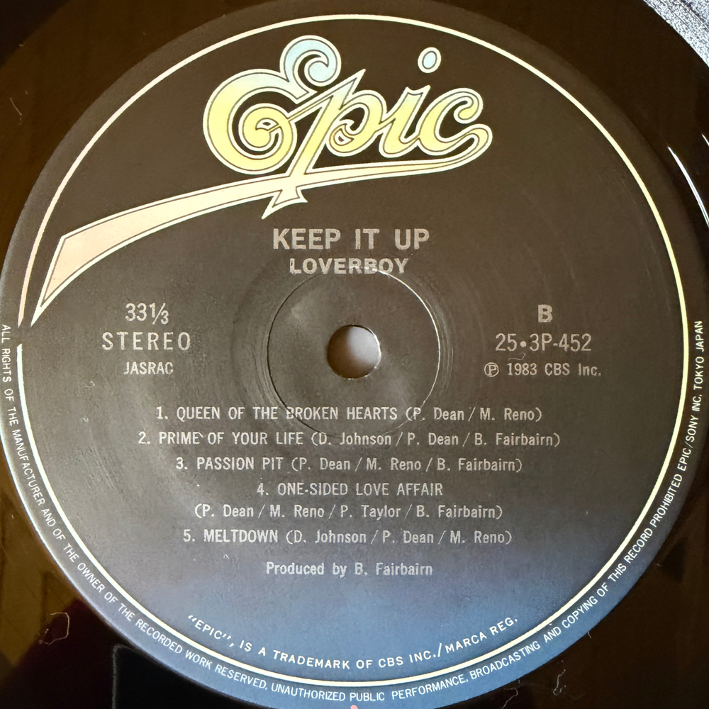 Виниловая пластинка Loverboy ‎– Keep It Up LP