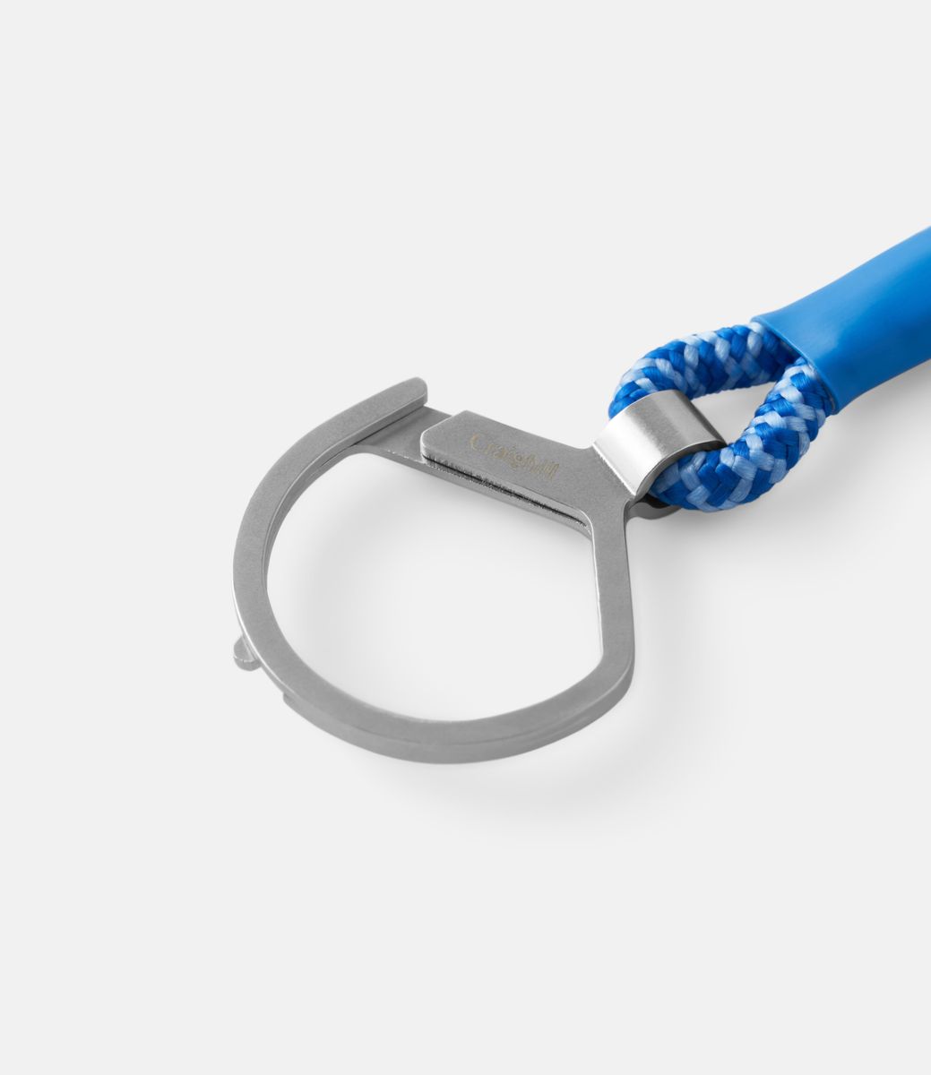 Rope Split Ring Blue — ключница-карабин